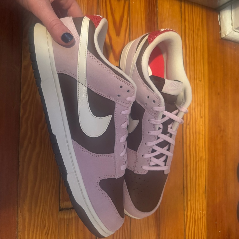 Nike Pink and Brown Low-Top Sneakers